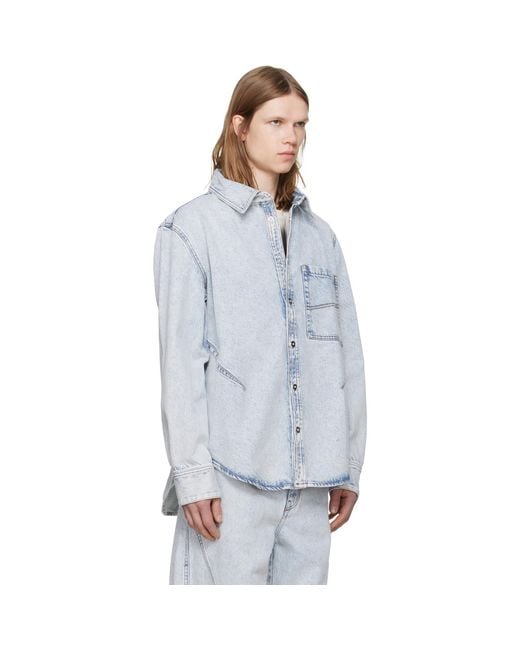 Louis-Gabriel Nouchi Blue Denim Shirt for men
