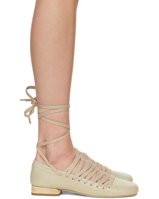 Lemaire Brown Taupe Laced Pump 15 Heels