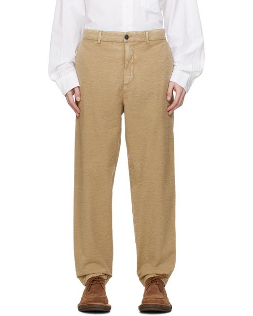 Barena Natural Beige Canasta Fronda Trousers for men
