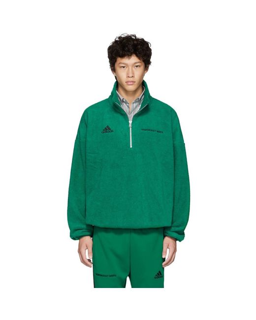 Gosha Rubchinskiy Green Adidas X Zipped Jumper for men