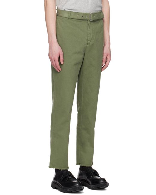 Officine Generale Green Khaki Owen Trousers for men