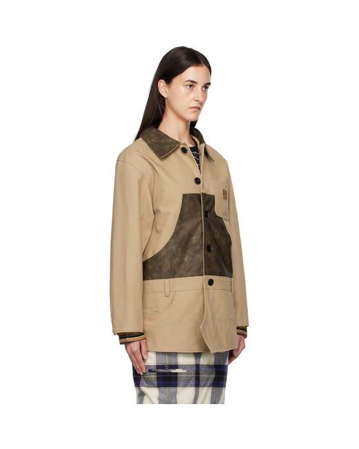 ANDERSSON BELL Natural Carpenter Shorts Inserted Coat