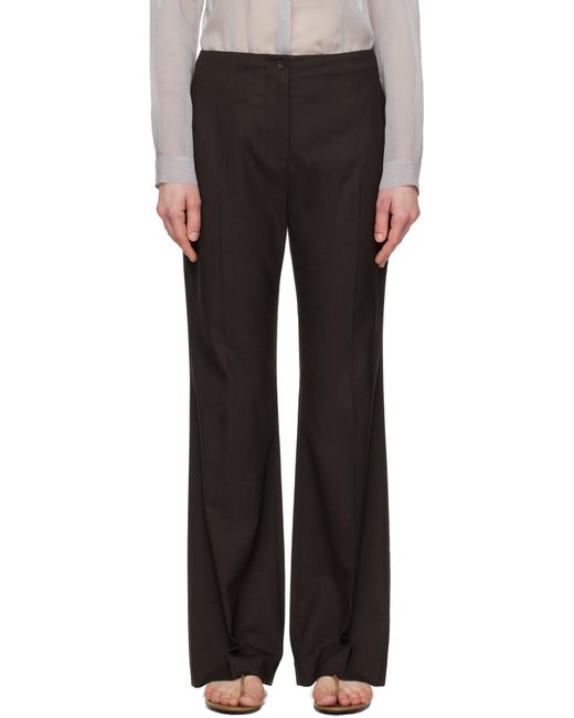 Amomento ブラウン Straight Fit トラウザーズ Black