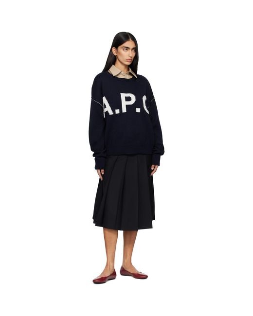 A.P.C. Blue Logo 'A.P.C' Sweater