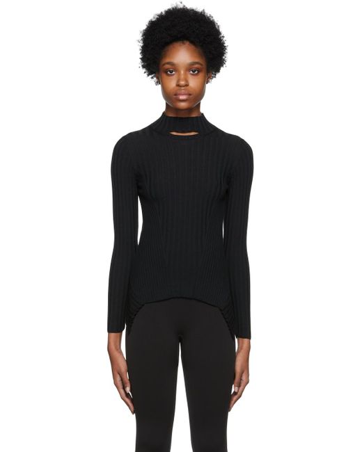 Wolford Black Asymmetric Sweater