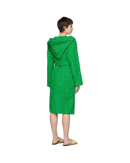 Bottega Veneta Green Intreccio Bath Robe