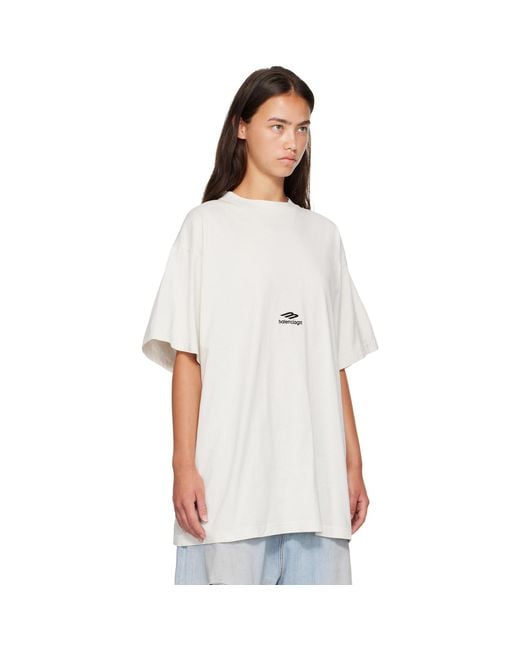 Balenciaga White Off- Ski Oversized T-Shirt