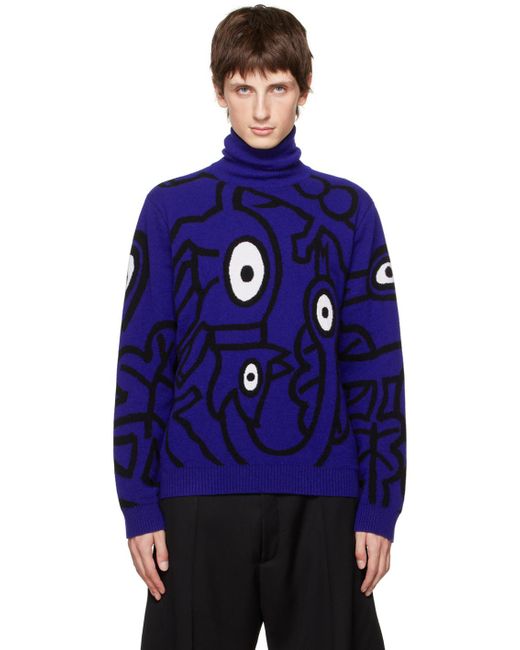 Walter Van Beirendonck Blue Sin Turtleneck for men