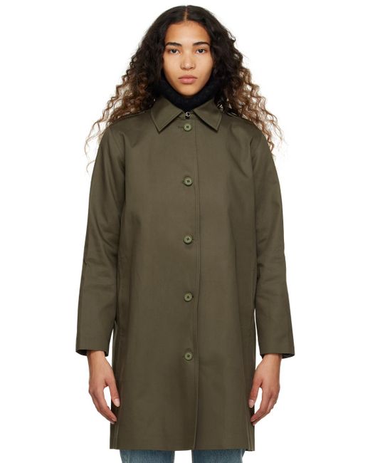 A.P.C. Green . Khaki Justine Coat