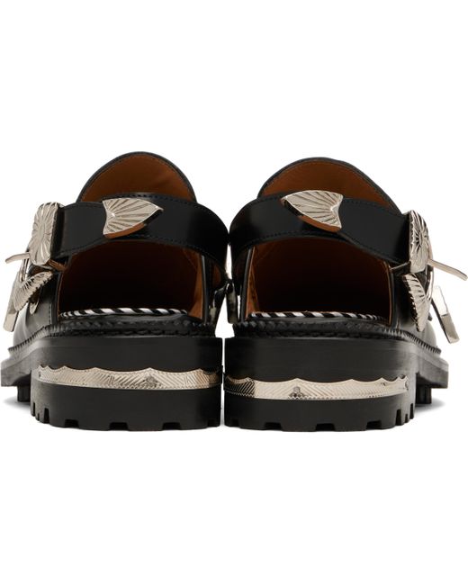 Toga ブラック Buckle Polido レザー ローファー Black