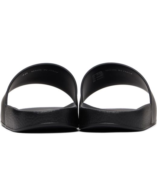 Moncler Black Basile Rubber Pool Slides for men