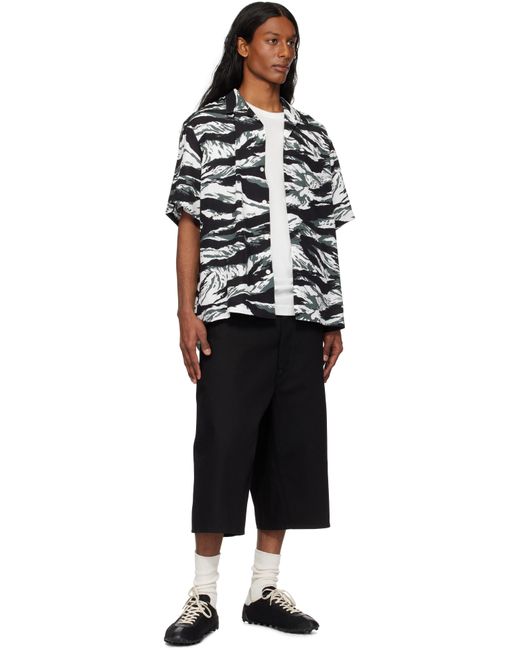 TAKAHIROMIYASHITA The Soloist Black Tiger Camouflage Shirt for men