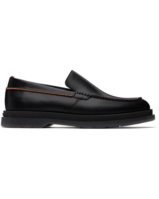 HUGO Black Slip-on Loafers for men