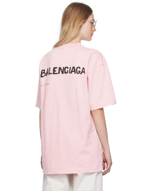 Balenciaga Hand Drawn Tシャツ Pink