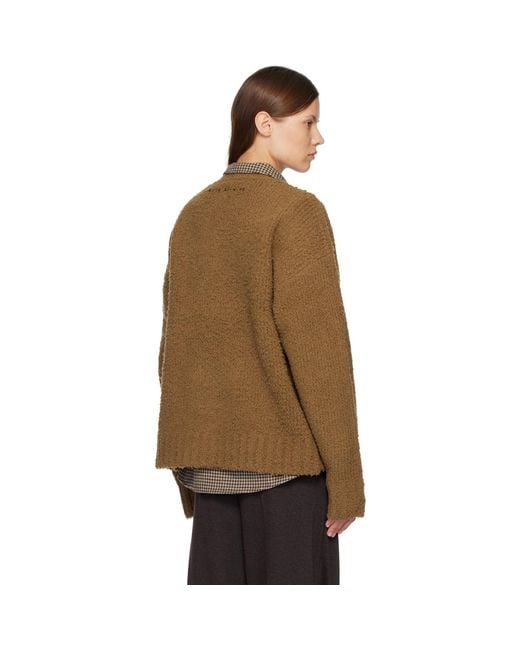 Acne Black Tan Crewneck Sweater