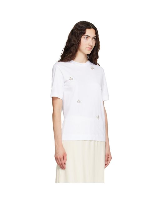 Simone Rocha White Embellished Boy T-Shirt