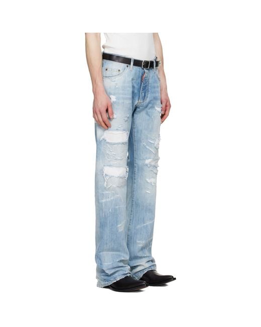 DSquared² Blue Be Proud Wash 'The American' Jeans for men