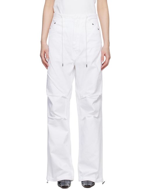 DARKPARK White Daisy Military Jeans