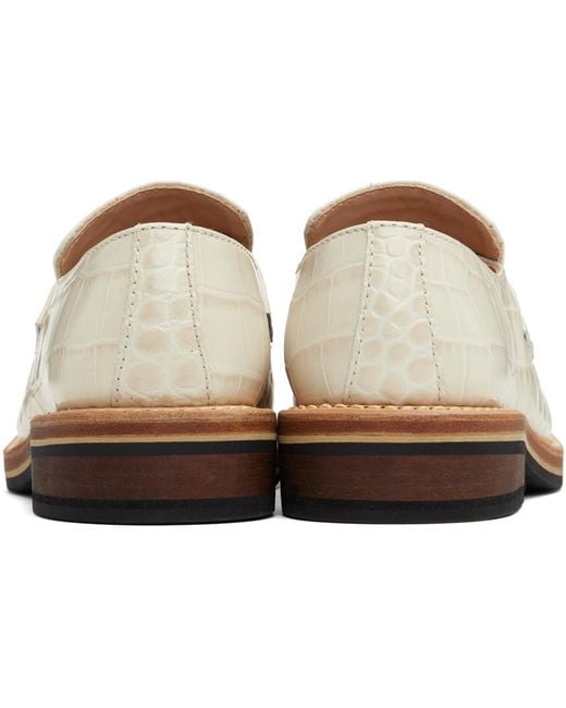 【関税込み】OUR LEGACY オフホワイト Nakano ローファー OUR LEGACY: Off-White Nakano Loafers | SSENSE