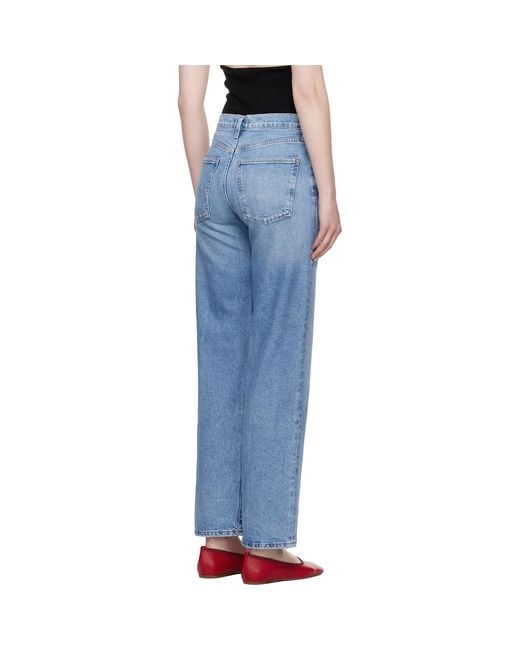 Agolde Blue Harper Straight Jeans