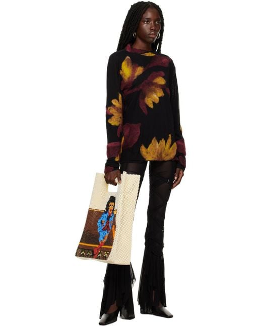 Feben Black Petal Sweater