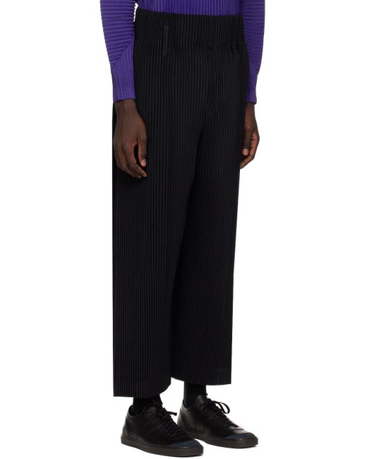 Homme Plissé Issey Miyake Homme Plissé Issey Miyake Black Pleats Bottoms 2 Trousers for men