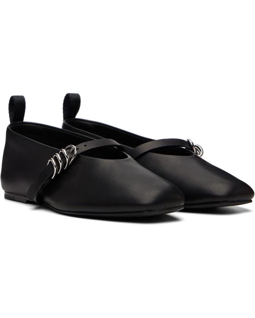 Rag & Bone Black Spire Leather Mary Jane Flats