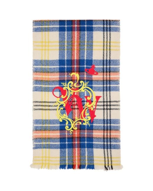 Vivienne Westwood Blue Yak Scarf for men