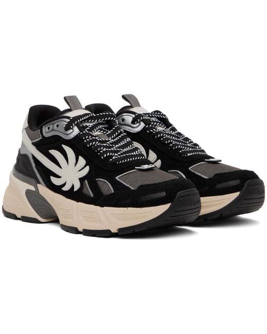 Palm Angels Black & Gray Pa 4 Sneakers for men