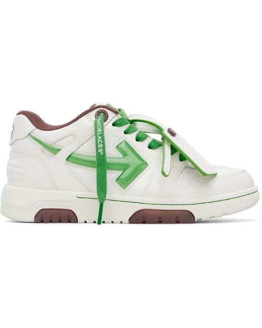 Off-White c/o Virgil Abloh Green 'Out Of Office' Bubble Arrow Sneakers