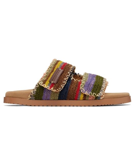 DSquared² Black Striped Sandals for men