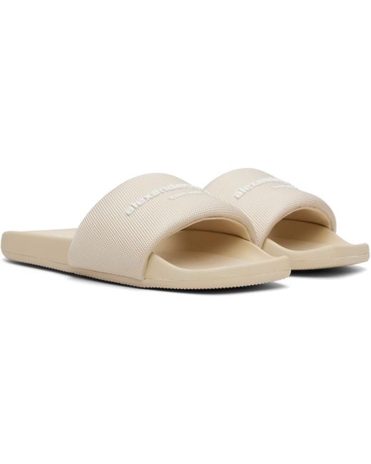 Alexander Wang Black 'Aw' Pool Slides