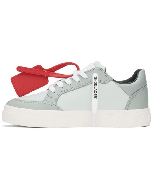 Off-White c/o Virgil Abloh グリーン New Low バルカナイズ カーフレザー スニーカー White