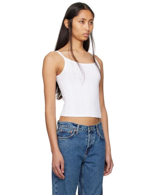 Re/done Blue Hanes Edition Varigated Jolie Camisole
