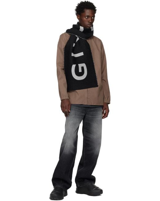 Givenchy Black Colleg Scarf for men
