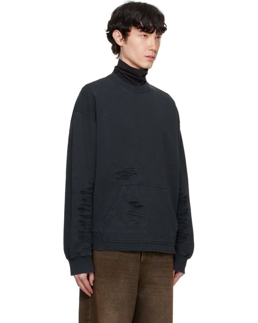 MM6 by Maison Martin Margiela Distressed Sweatshirt in Black for Men Lyst UK