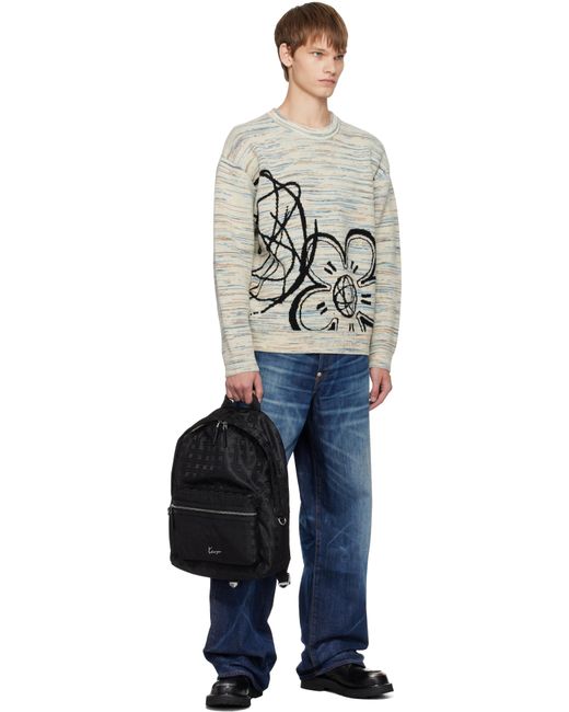KENZO Black Paris Mura' Backpack for men