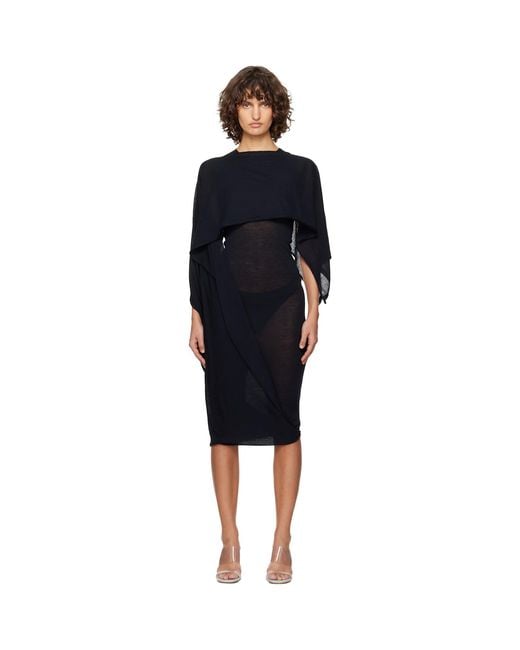 Paloma Wool Black Willy Midi Dress