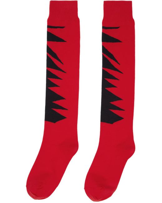 Comme des Garçons Red Graphic Socks for men