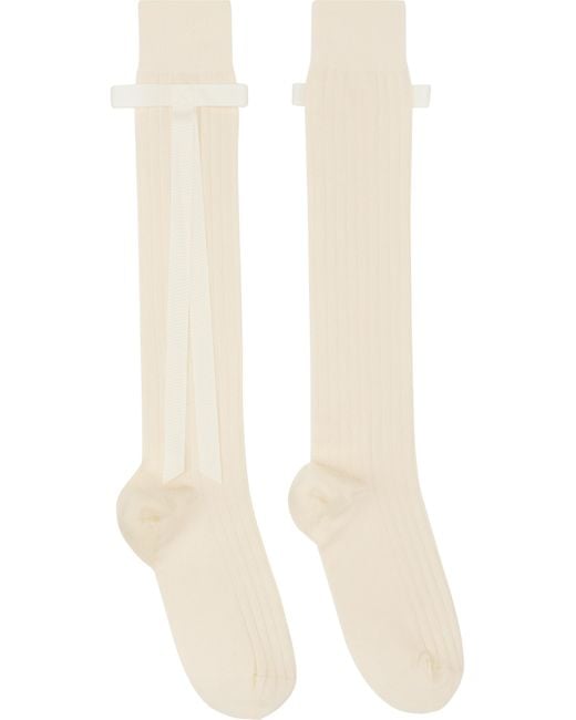 Sandy Liang White Ssense Exclusive Bridal Capsule Recital Socks