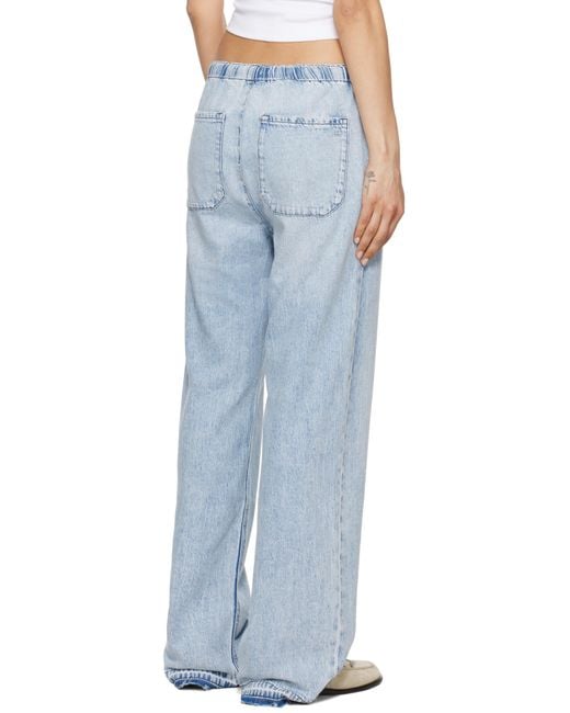 Rag & Bone ブルー Ultra Featherweight Logan ワイドレッグ