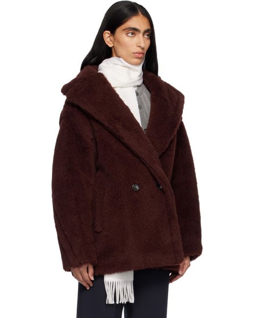 Max Mara Purple Burgundy Olga Coat