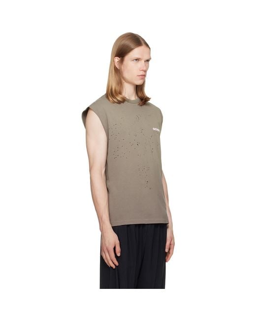 Satisfy Gray Mothtech Muscle Tank Top for men