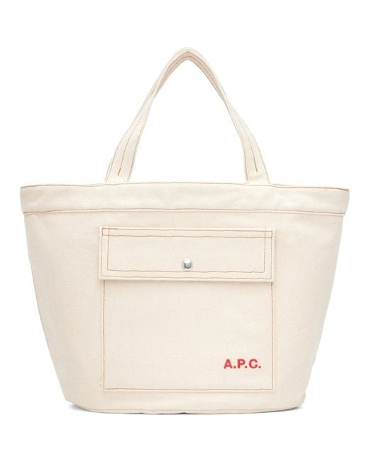 A.P.C. Natural Off- Jade Tote for men