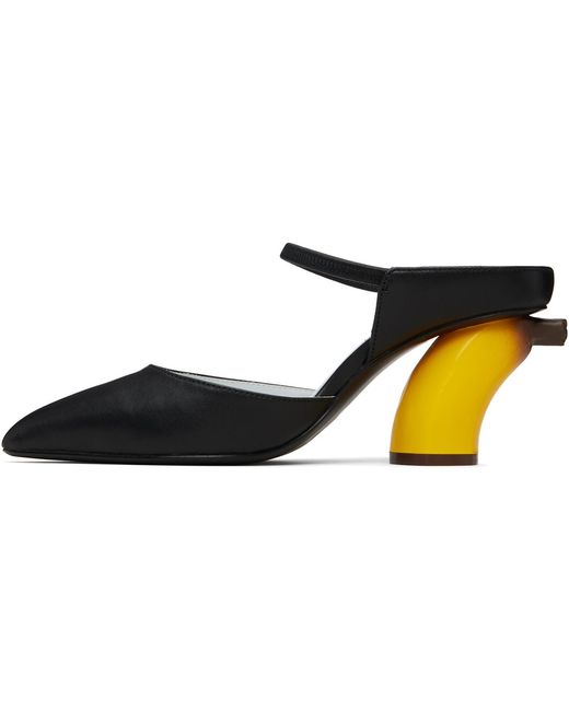 Maison Mihara Yasuhiro Black Banana Mule Heels