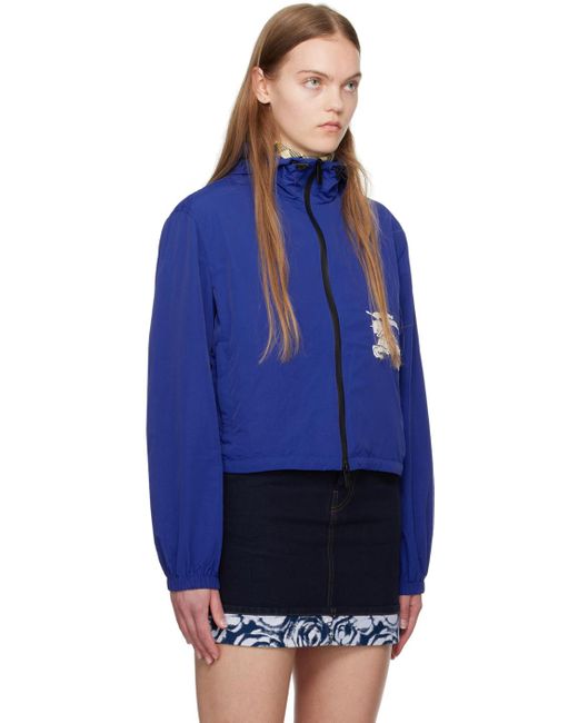 Blouson écourté bleu Burberry en coloris Blue