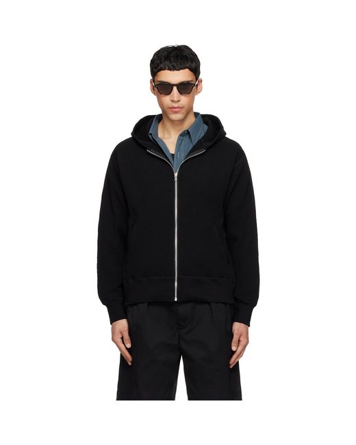 Nanamica Black Zip-Up Thermal Hoodie for men