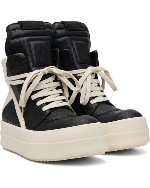 Rick Owens Off- Tower Mega Bumper Geobasket Sneakers in Black