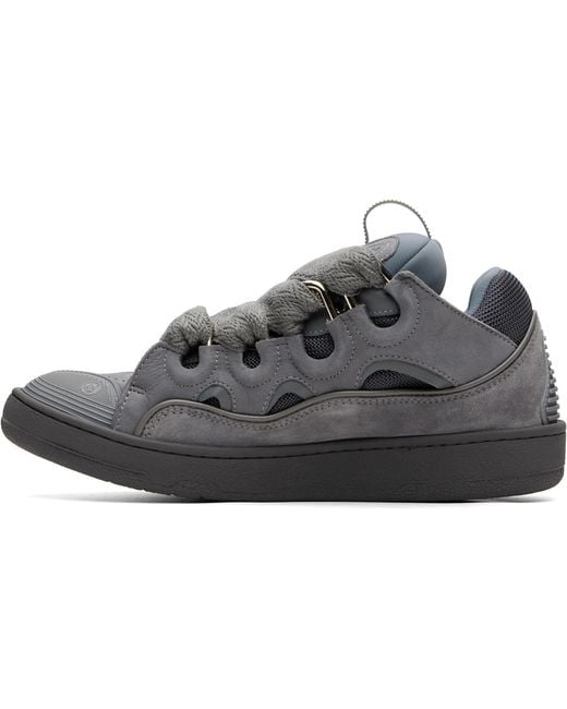 Lanvin Gray Monocolor Curb Sneakers for men