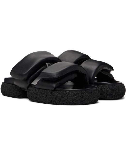 Dries Van Noten Black Padded Sandals for men